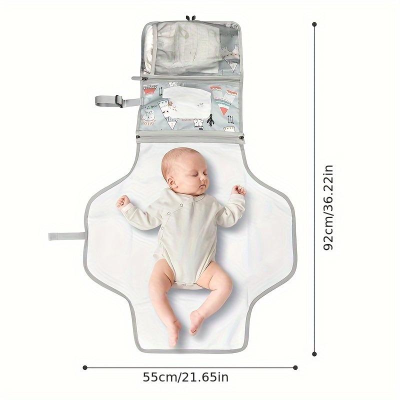 [Portable|Detachable] Portable Diaper Changing Pad | Detachable Travel Mat with Baby Wipes Pocket | Gift for Baby Showers, Newborn Girls and Boys