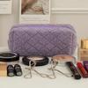 Plush Makeup Bags With Handle Soft Travel Cosmetic Storage Bag Portable Love Print Organizer Pencil Case Cute Clutch Pouch