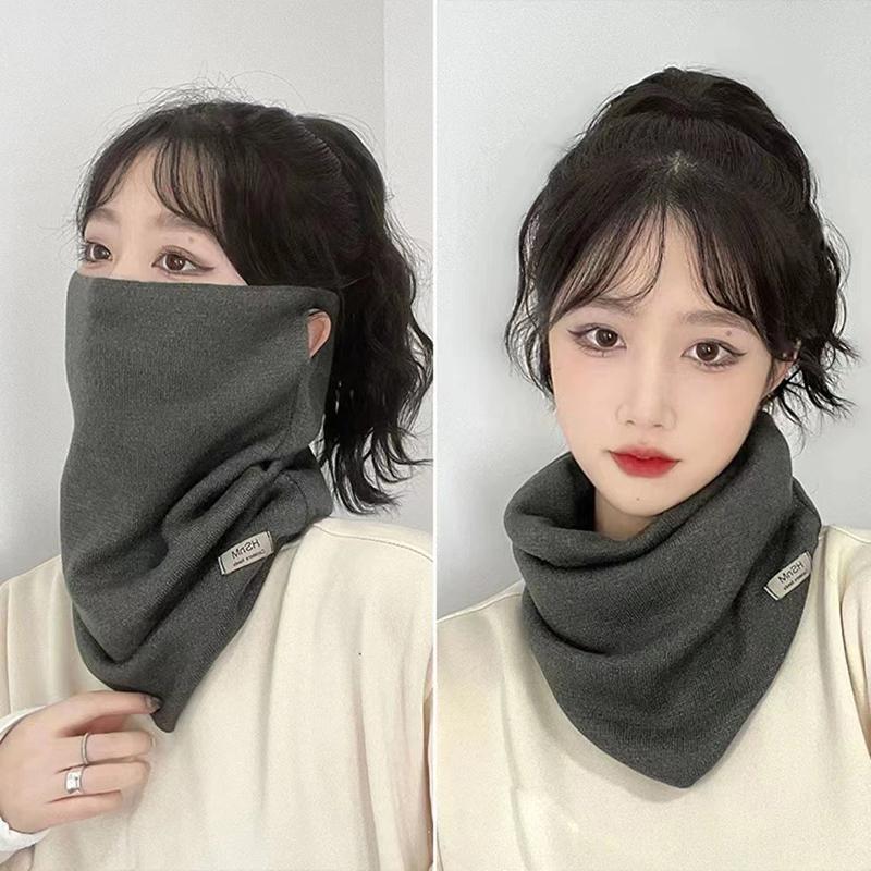 Versatile Winter Hanging Ear Mask Scarf Warm Windproof Face Mask Neck Protection For Women Outdoor Sports Headscarf