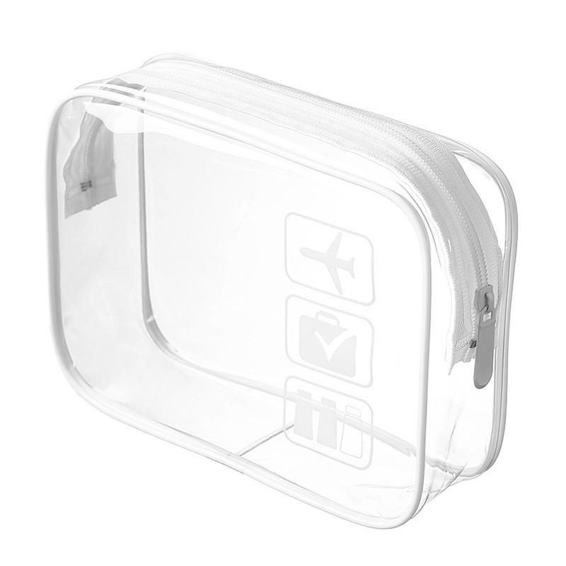 

Transparent Toiletry Bag, Travel Bag, Makeup Bag, Suitable for Luggage, Essential for Skincare and Makeup, Airport Carry On белый