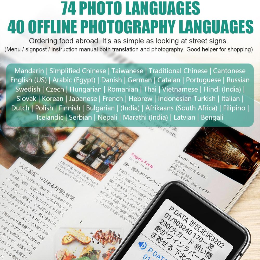 M9 Intelligent Voice Translator, Speaking Practice WIFI Translator, Photo Translation, Recording Translation, Dialogue Translation Machine
