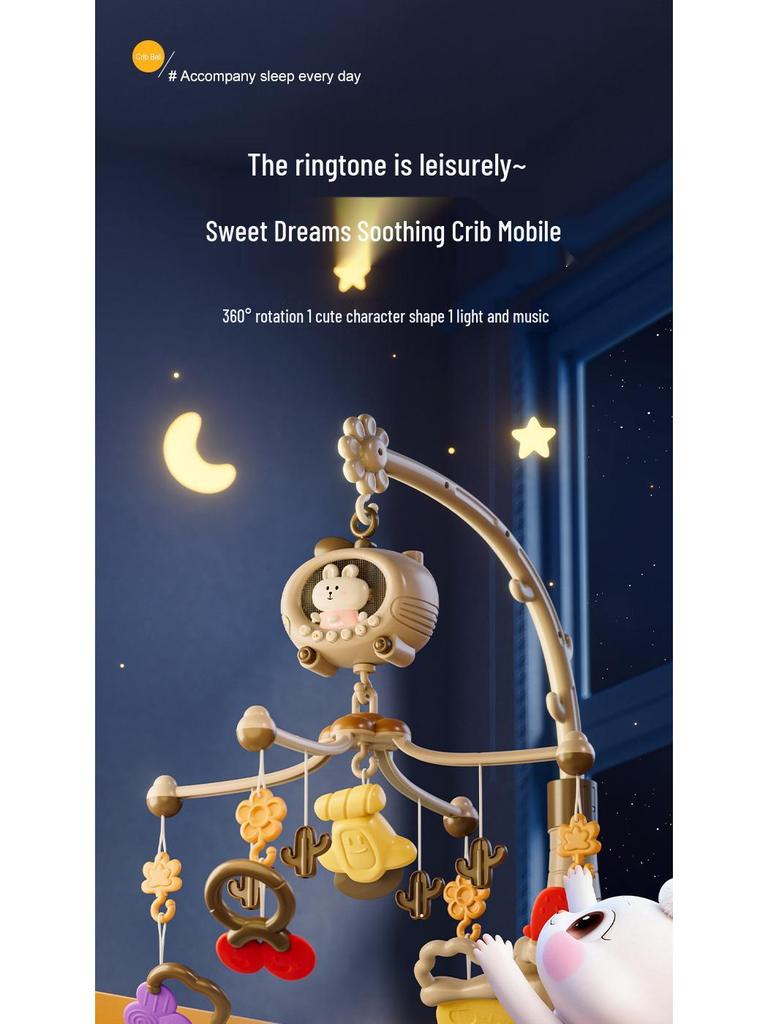 Musical Rotating Projection Crib Mobile for Newborns (0-3 Years)