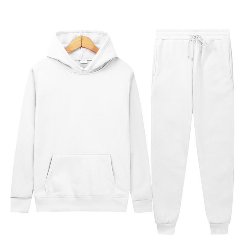 Mens Fleece Hoodie Set Casual Loose Fit Warm Winter Outfit Long Sleeve Pullover Pants