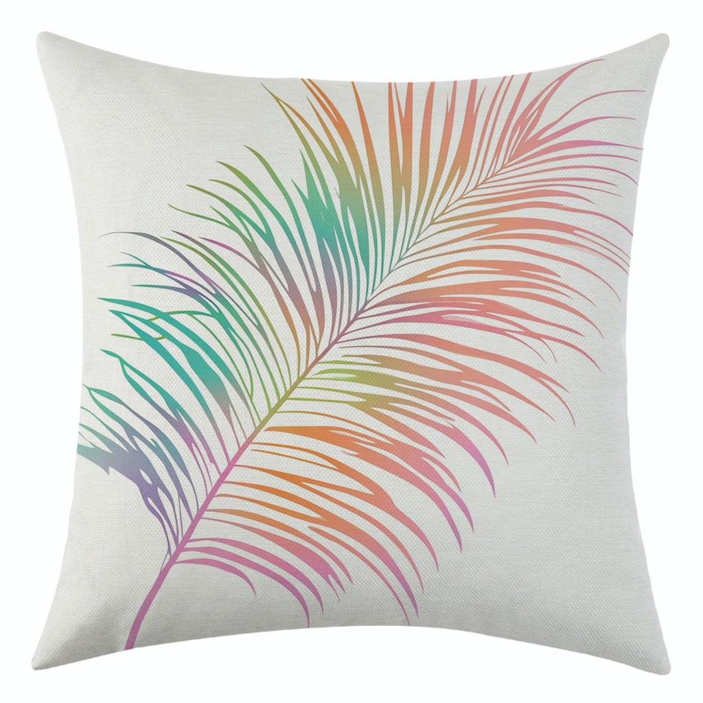 New Dream Colorful Leaf Linen Pillowcase Jit Nordic Simple Living Room Decoration Cushion