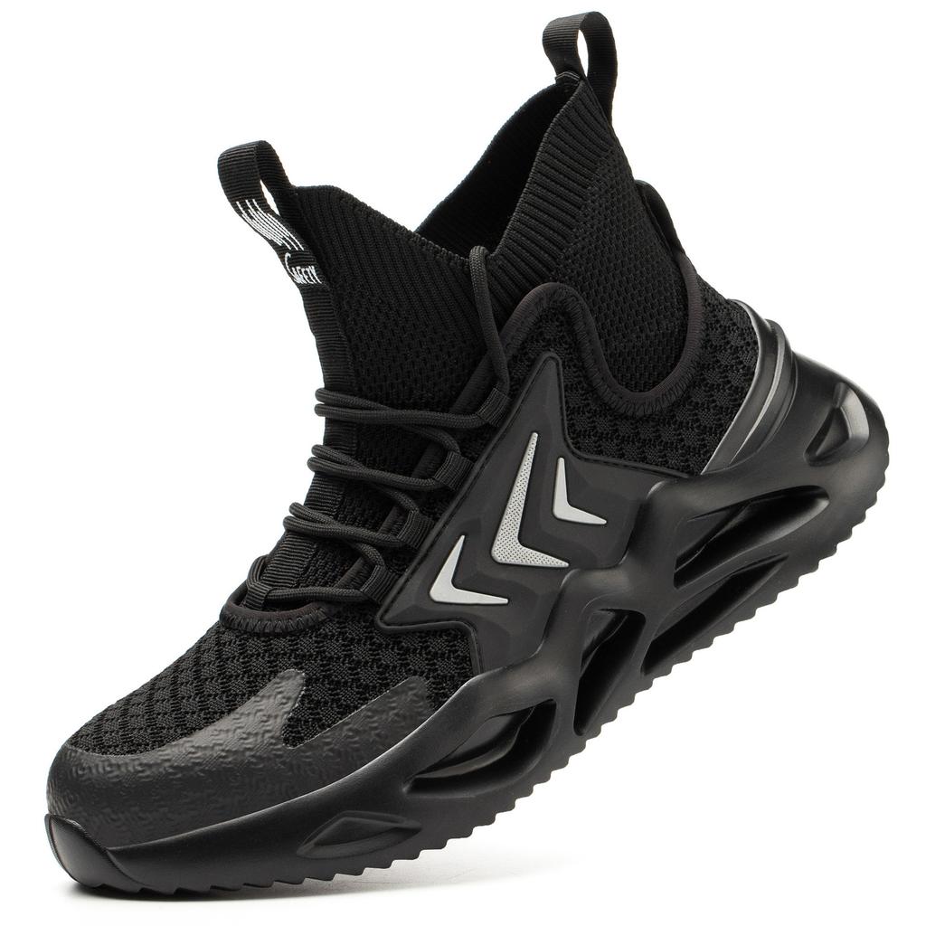 smash-proof and puncture-proof, wear labor insurance shoes, men's and women's fly-woven uppers, protective work shoes, labor insurance breathability