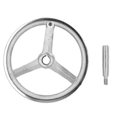 Volante manual 22x250mm com manípulo rotativo 3 raios volante manual redondo de metal para torno fresadora retificadora