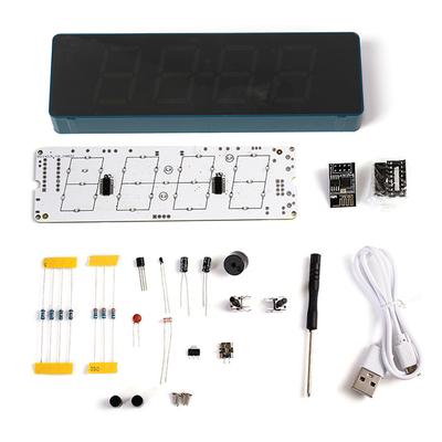 ESP8266 IoT Colorful WiFi Clock Kit Intelligent Electronic Clock DIY Welding Practice Parts Set Automatic Time