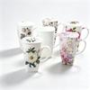 700ML, pahare din porcelană cu capac, cană amuzantă taza cafe, căni mari drăguțe de cafea vopsea florală, ceașcă de ceramică cadou perfect