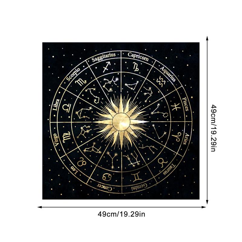 Tarot Tablecloth High-end Velvet Tarot Divination Tablecloth Gold-rimmed Pentagram Altar Cloth Witches' Tablecloths Deerskin