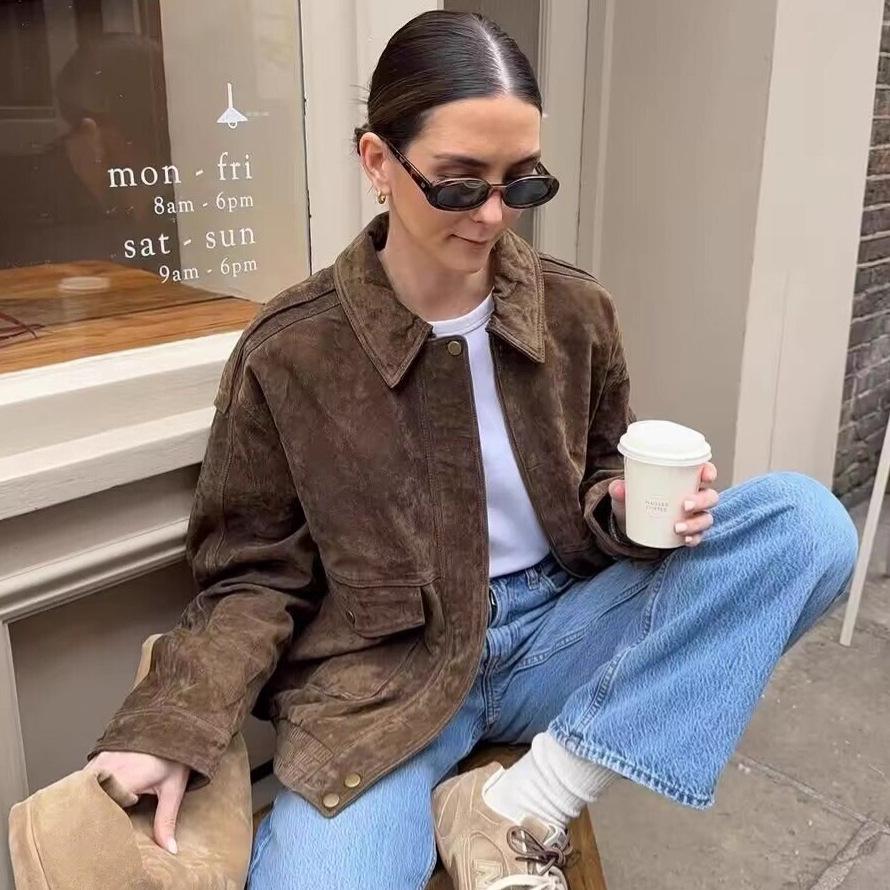 Women's Retro Distressed Fashion Jacket