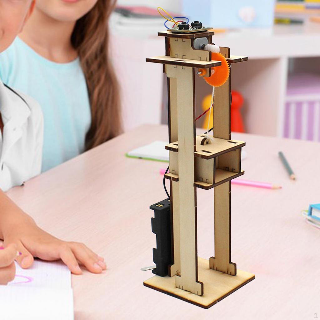 DIY Electric Elevator Lift Model Science Experiment Hand Eye Coordination Kits for Beginners