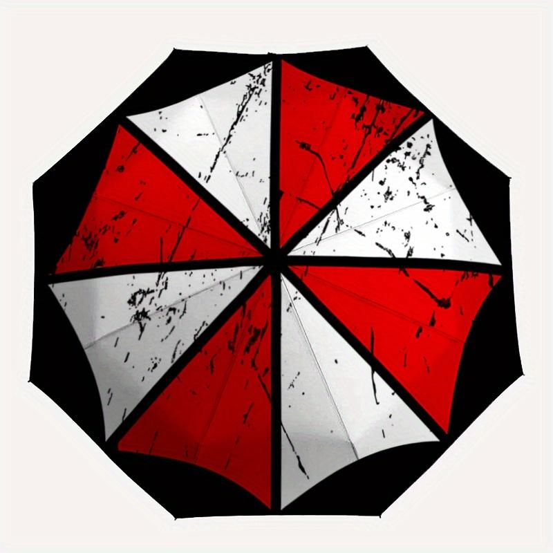1 Stück Kreativer Resident Evil Automatisches Öffnen und Schließen Faltbarer Regenschirm - Eine Gute Wahl für Geschenke, Modischer und Praktischer Regenschirm Mit Süßem Cartoon