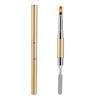 Dual-Use Nail Art Pen: Cross-Border Double-Headed Light Therapy & Glue Remover with Cap, Stainless Steel Pusher, and Embossing Extension