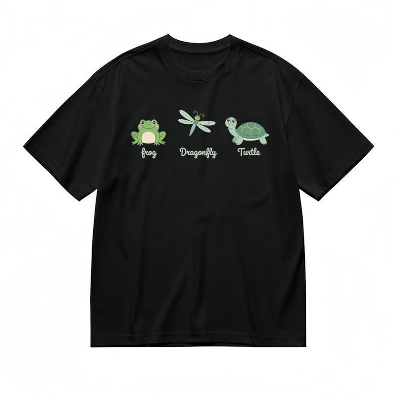 

Men s Slight Stretch Classic T-Shirt Cartoon Creature Set Biology Design Tee 2XL