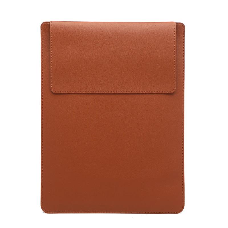 Verstelbare Stand Leren Laptop Sleeve Case Tas voor Macbook Air 13 14 15 16 Inch M5 M4 M3 M2 Chip Mac Book Pro Muismat Cover 12 -13 inch