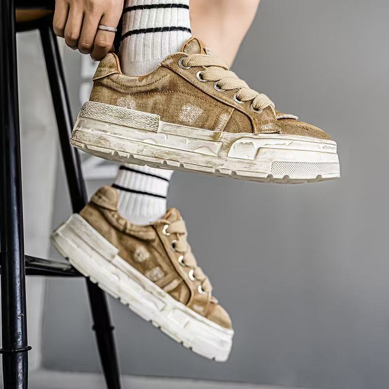 Men's Old-fashioned Denim Canvas Shoes Casual Sports Dad Shoes Trendy Shoes
