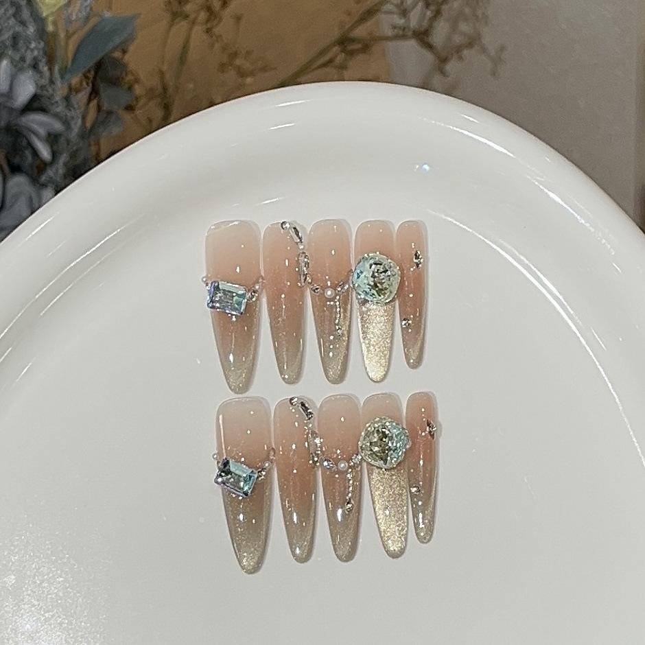 Glitter Blush Champagne Gold Side Wide Light Cat Eyes Fresh Blue and Green Boutique K9