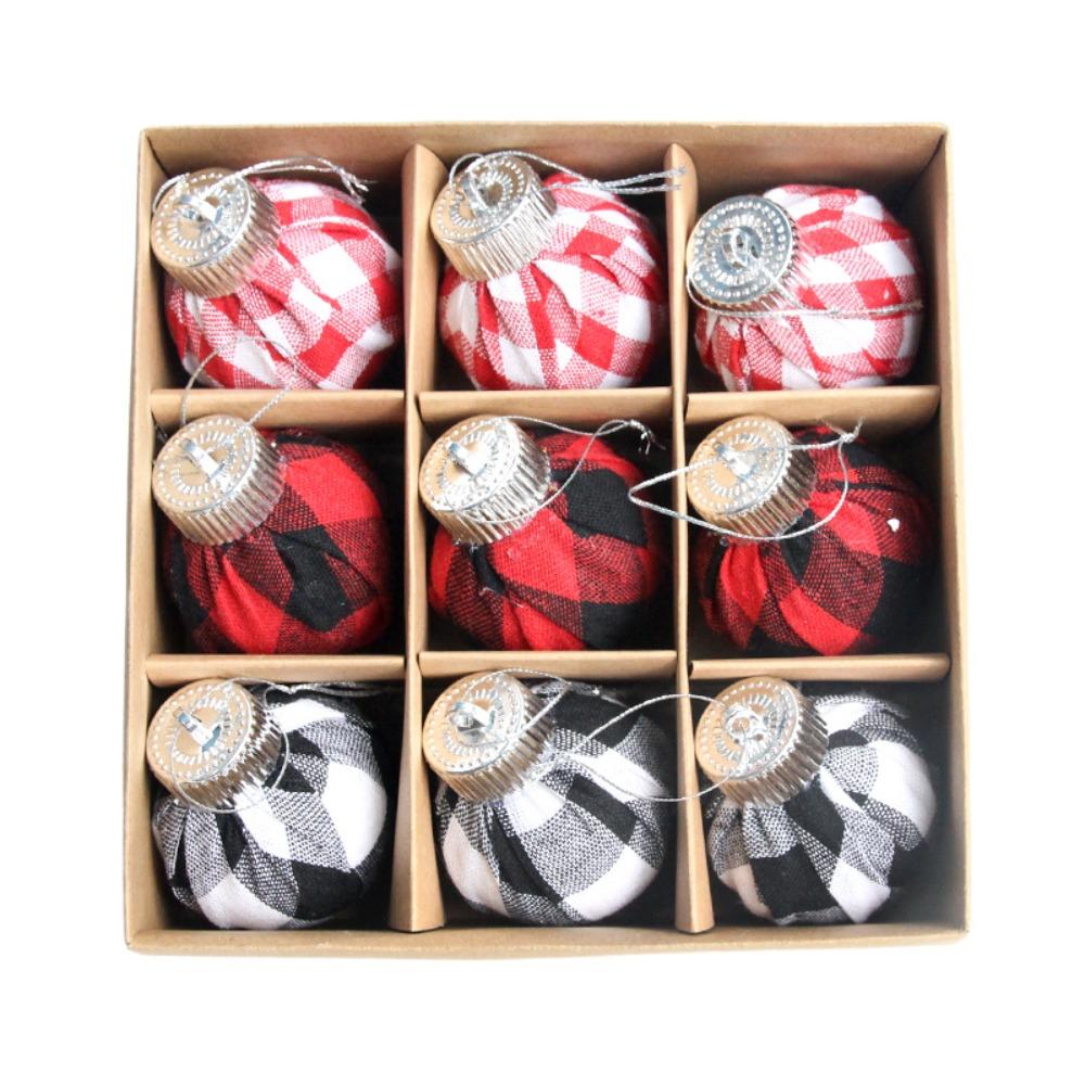9pcs DIY Painted Christmas Hanging Balls 6cm Merry Christmas Decor  Holiday Festive