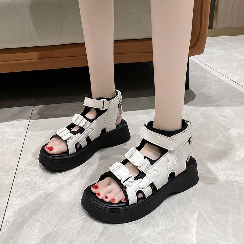 Women Sandals Peep Toe Platform Sandal Summer Beach Shoes Women's Wedges Sandalias Chunky Heels Gladiators Shoe Chaussure Femme