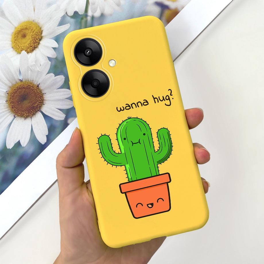 For Xiaomi Redmi 13C 5G Redmi 13R 5G Case Soft Silicone Phone Cases Butterfly Cactus CAPA For Redmi13C Redmi13R 5G Funda Bumper