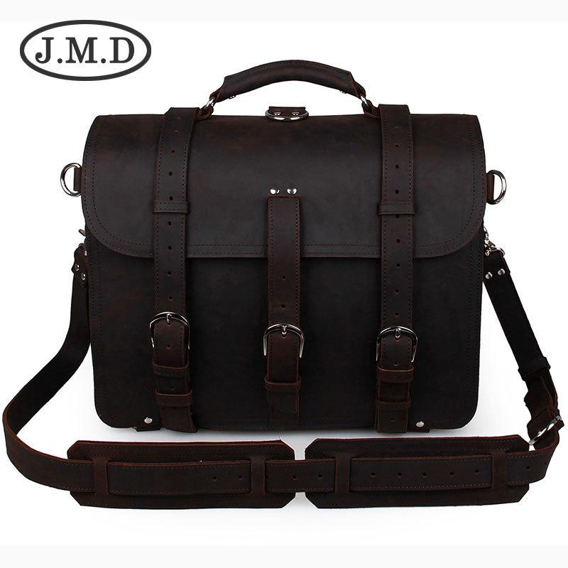Jiameda Men's European & American Style Briefcase Handbag Crossbody Backpack