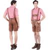 European and American Adult Men's German Beer Festival Clothing Red Grid Shirt Suspender Pants Set Stage Performance Clothing Men's Clothing