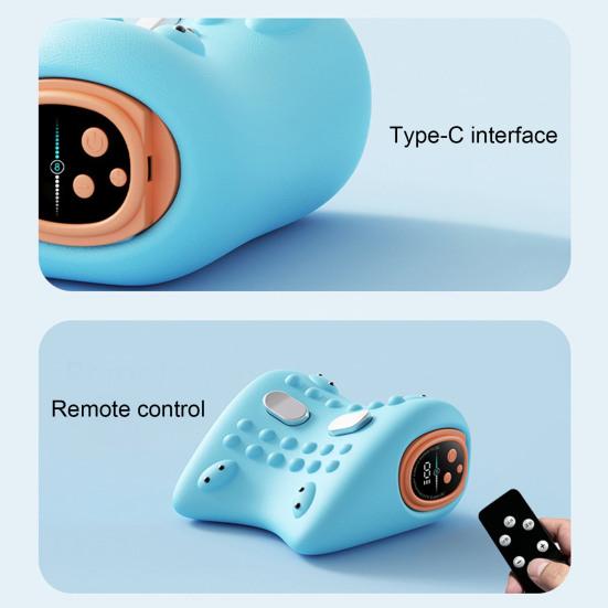 Cervical Massage Pillow Ergonomic Neck Massager with 3 Modes Wave Vibration Heat Therapy Adjustable Temperature Muscle Relaxation Pillow