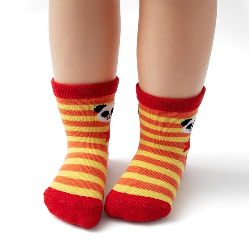 Cute Cartoon Crew Socks With Grips Infant Toddler Children Cotton Socks Set for Baby Boy