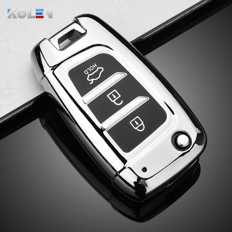 

Soft Tpu Car Remote Key Case Cover Shell For Hyundai Elantra Solaris Santa Fe Verna Tucson I35 I40 Genesis Auto Accessories