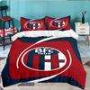 3PCS Football Bologna Bedding set,Ideal For1pc Duvet Cover And 2pcs Pillowcases Perfect for Christmas gift,Ideal for Bedroom, Dormitory