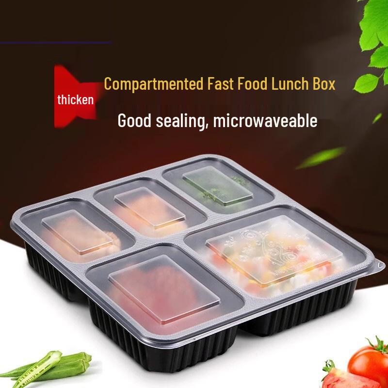 Miaojiayi Disposable 4-Compartment Meal Prep Containers