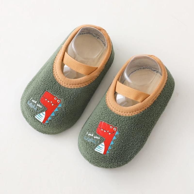 BabyThick Floor Socks for Children In Autumn and Winter Anti-slip and Cool In Winter Newborn Indoor Walking Shoes with Non-slip Soft Soles Sock Cover