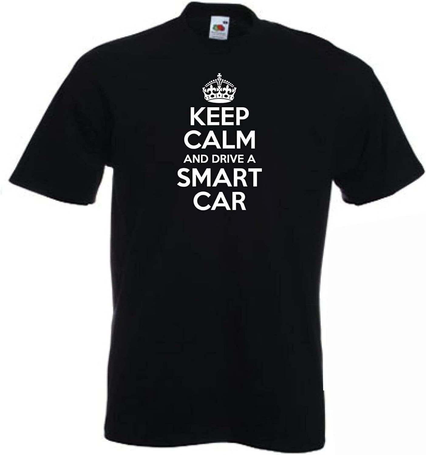 Keep Calm and Drive A Smart Car Four TwoRoadsterPassionFour Four Mens Ladies T Shirts XS чёрный