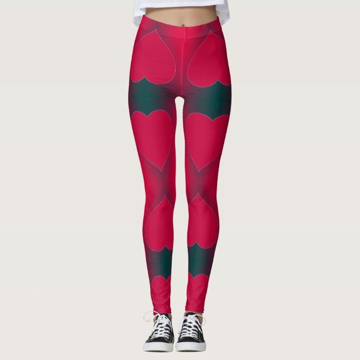 2026 European Valentine s Day Heart Print Slimming Women s Casual Pants Double Extra Large