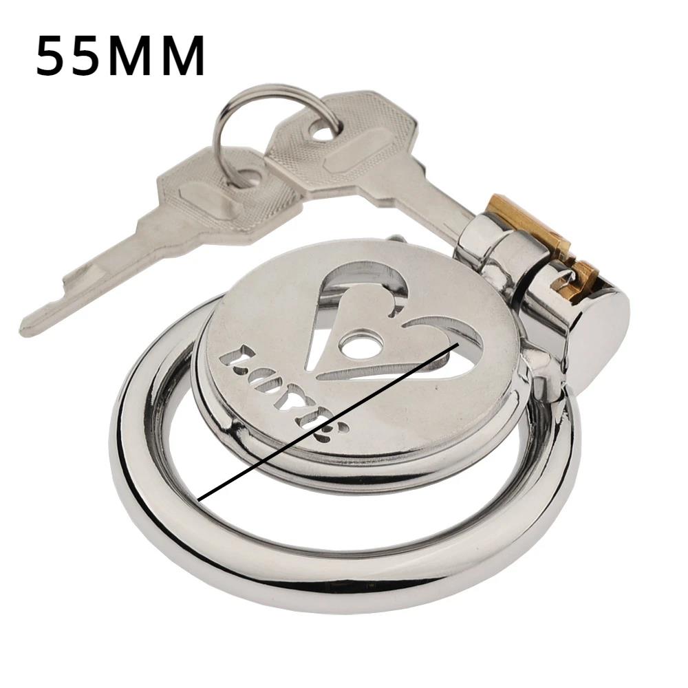 Flat Chastity Lock for Men Metal Chastity Devices Urethral Plug High Comfort Anti Cheating Dormant Lock Sex Toy for Couple SM