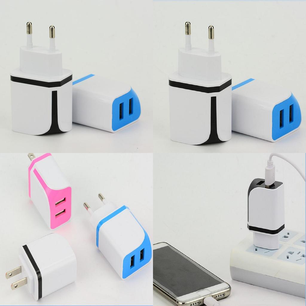 Premium Quality Double Usb Power Adapter Charger For Universal 2.1a Android Phones