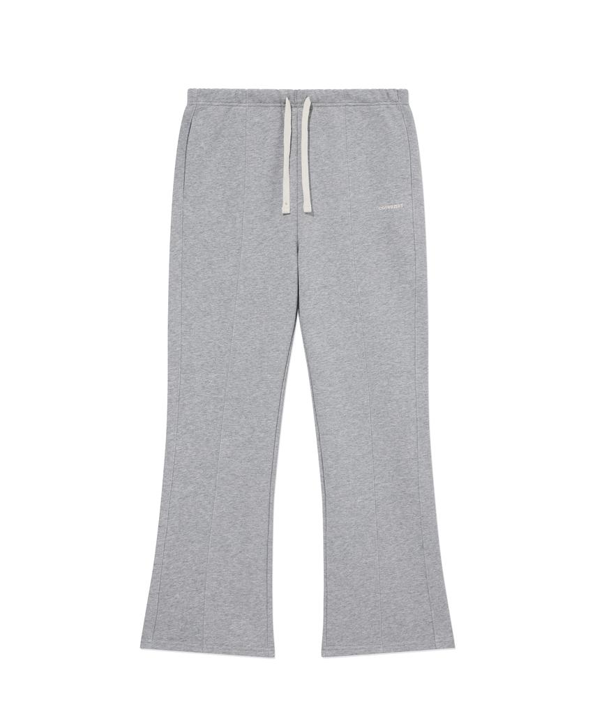 COVERNAT WOMAN Semi Bootcut Sweatpants Melange Gray