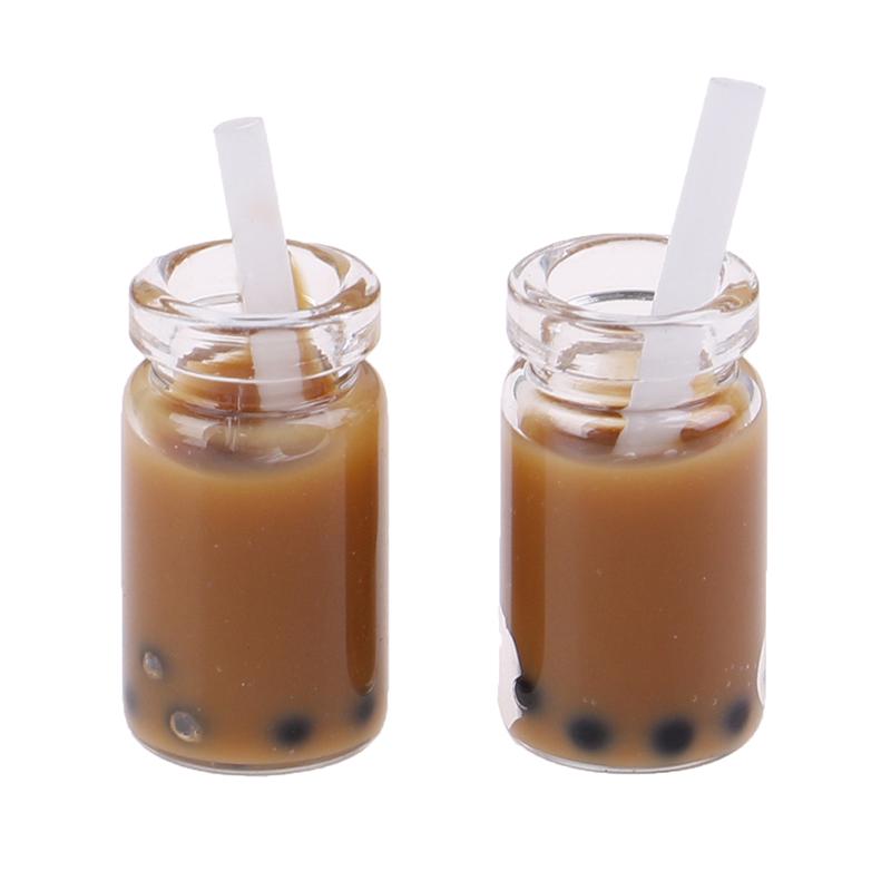 Mini Milkshake Ice Cream Lemon Milk Fruit Tea Water Cup Strawberry Banana Miniatures Dollhouse Accessories Cups Kitchen Toys