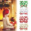 2025 Headband Glasses Photo Props Party Fun Glasses Party Glitter Karaoke Party Paper 2025 for New Year Stage