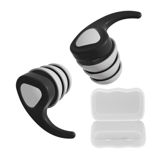 2Pcs Silicone Noise Reduction Earplugs Washable Waterproof Reusable Hearing Protection Swimming Concerts Work Study Sleeping Silent Earplugs