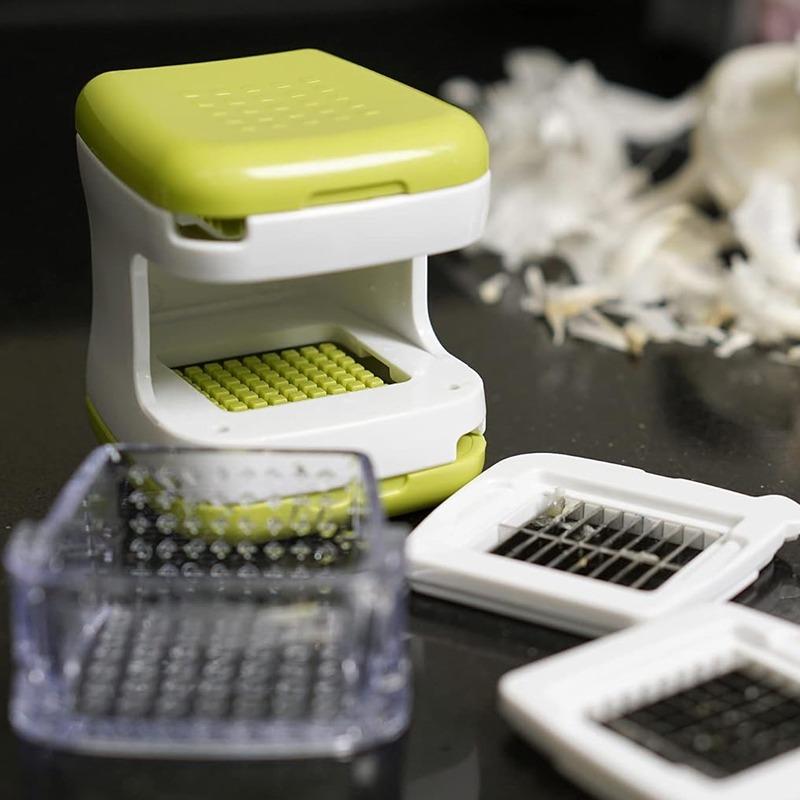 Plastic Eco Garlic Presser Crusher Multifunction Vegetable Cutter Ginger Garlic Slicer Kitchen Tool Food Chopper Dicer