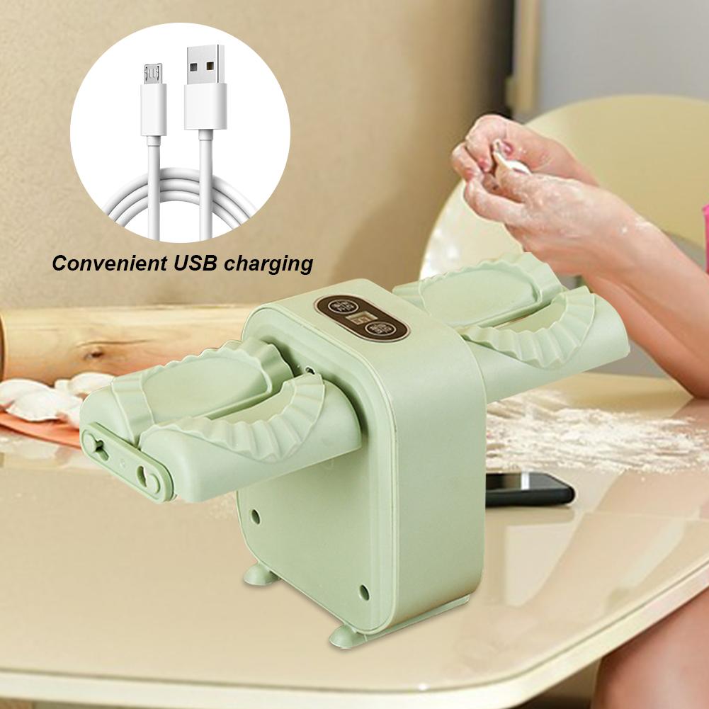 DIY Automatic Dumpling Machine Double Head Press Mold Dumpling Maker Machine Pressing Dumpling Skin Wrapper Mould Kitchen Gadget
