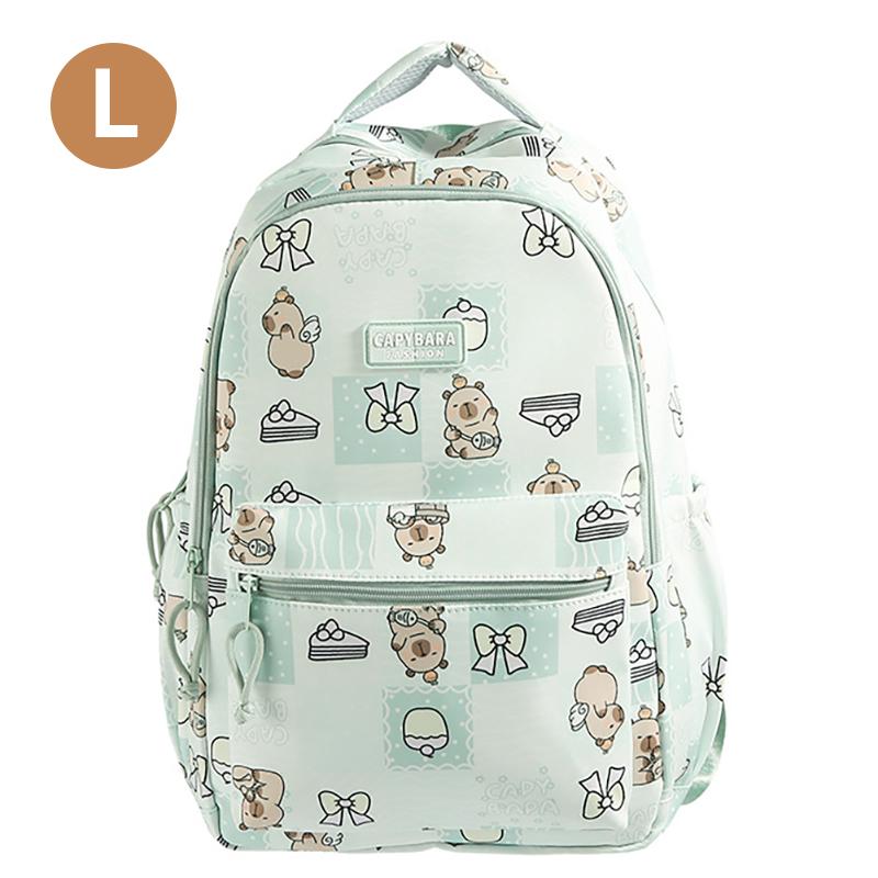 Cartoon Printed Capibala Backpack Cute Capybara Large-capacity Lightweight Burden-reduction Student Schoolbag Storage Bag