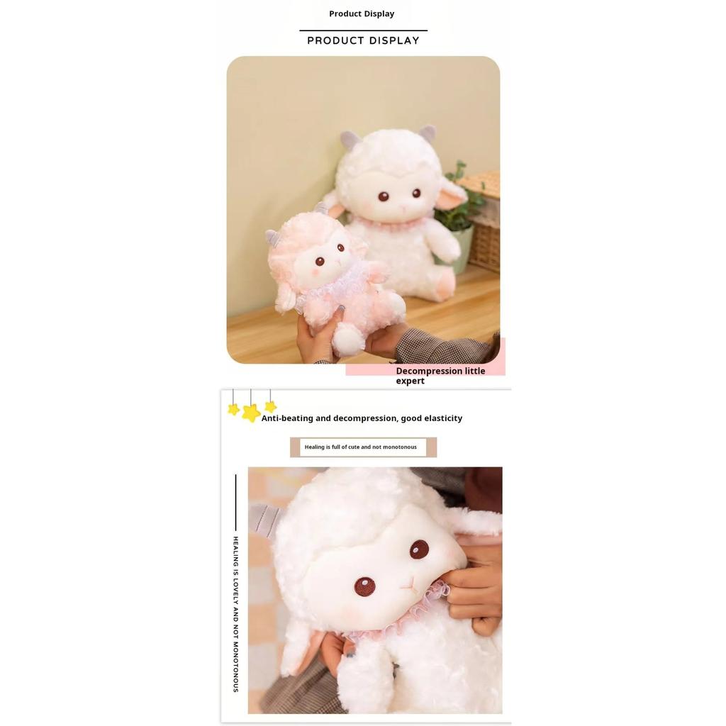 23/30cm Beautiful Sheep Doll Simulation Plush Toy Handmade Doll Cartoon Anime Cute Pillow Cushion Home Decoration Children's Bir