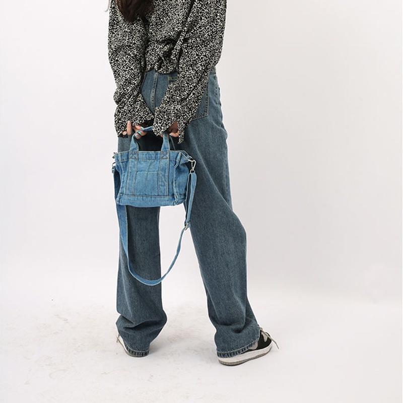 IELGY Denim Handbags High-end Design Sense Niche All-match Crossbody Shoulder Bag