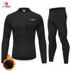 Winter Cycling Jersey Bib Pants Set Men Long Sleeve Bicicleta Set MTB Road Bike Clothing Suit Cycling Suit Set with Plush Insulation for Winter 2026
