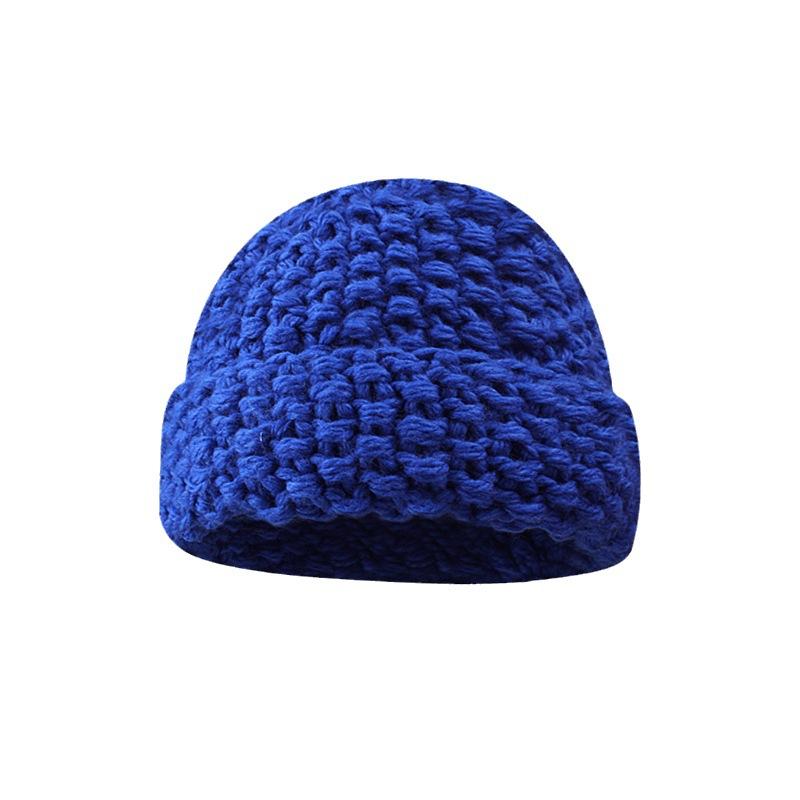

Autumn and winter warm ear protection thick knitted pineapple pattern wool hat