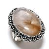 Golden Rutile Gemstone 925 Sterling Silver Jewelry Ring Size 10