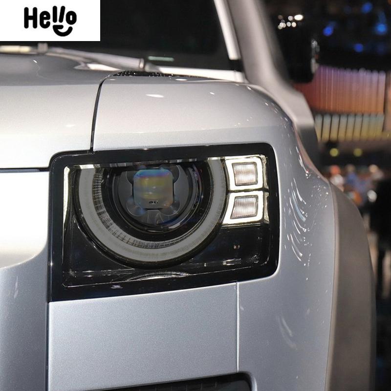 For Land Rover Defender L663 110 90 2020 2021 Car Headlight Protective Film Smoked Black Tint Wrap Vinyl Transparent TPU Sticker
