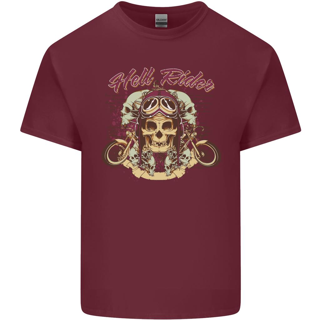 Hell Riders Motorcycle Motorbike Biker Unisexs Light Cotton TShirt
